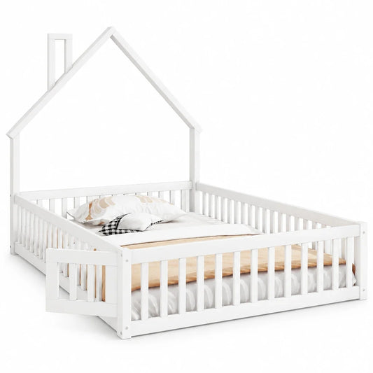 Lit enfant rembourré forme cheminée 140x200 Lilla Kids