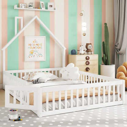 Lit enfant rembourré forme cheminée 140x200 Lilla Kids