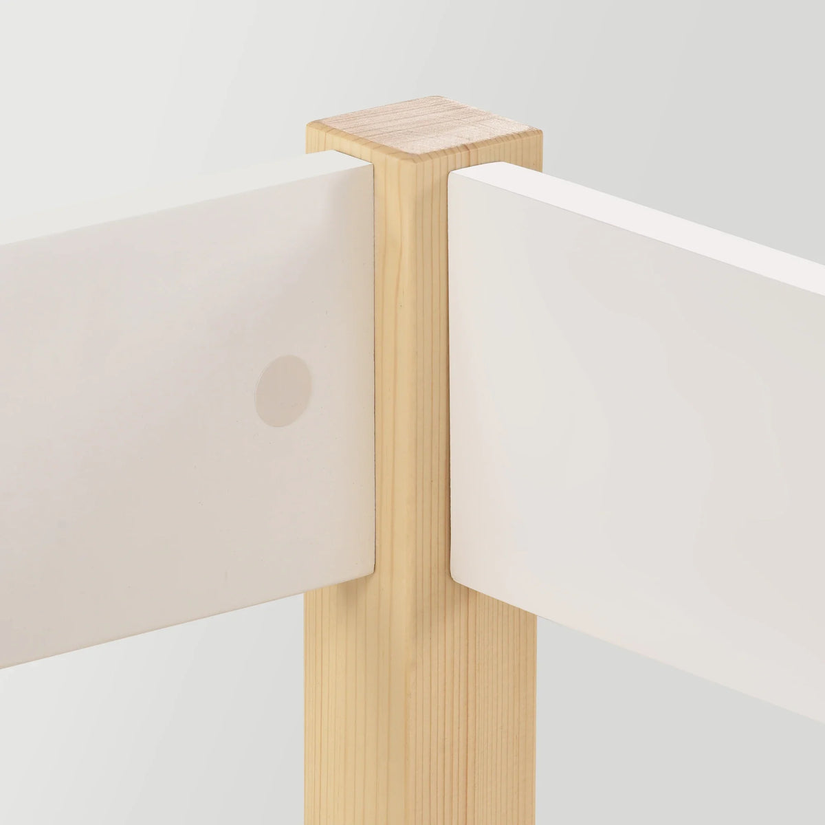 Lit mezzanine blanc et chêne tiroirs 90x200 Lilla Kids