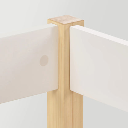 Lit mezzanine blanc et chêne tiroirs 90x200 Lilla Kids