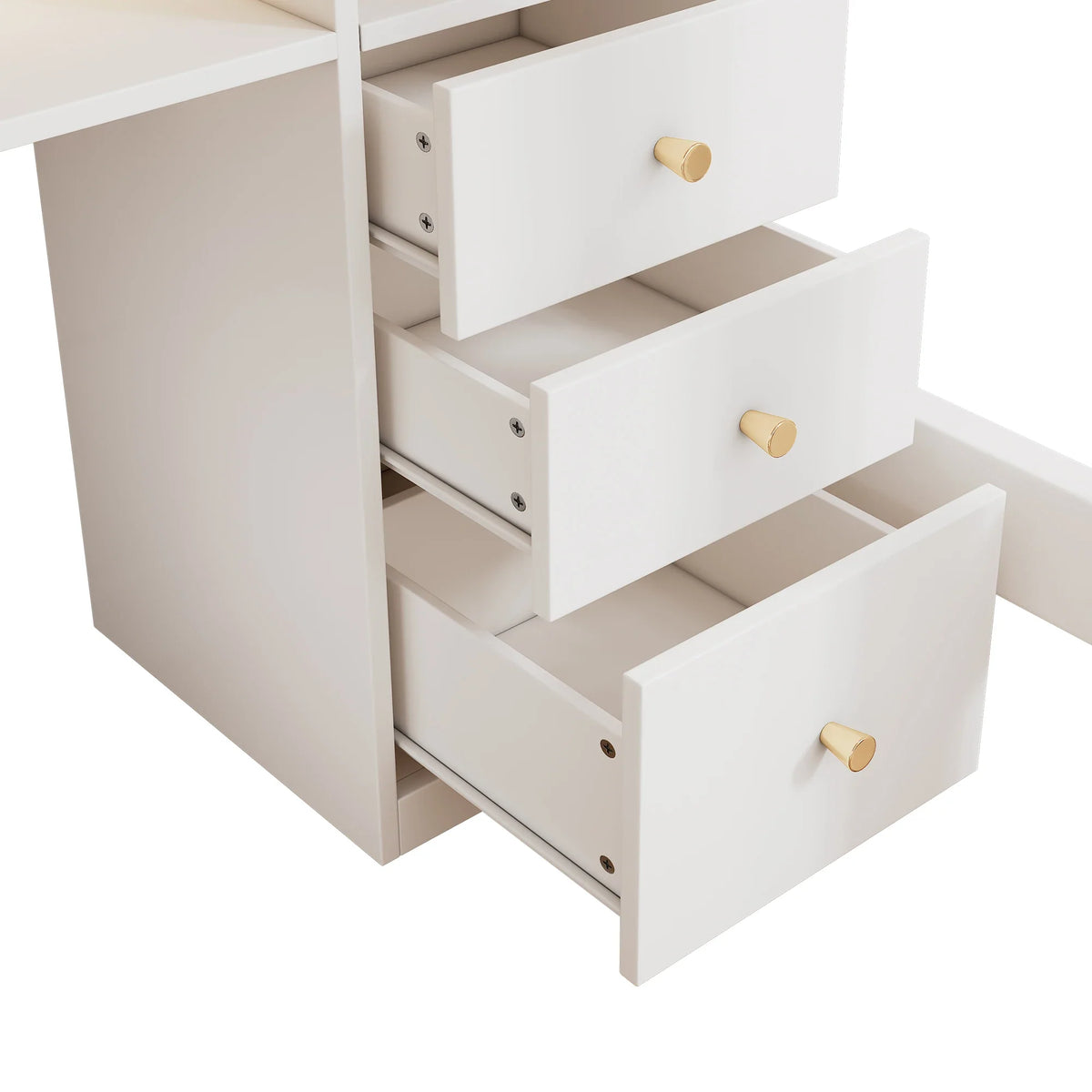 Lit mezzanine bureau d'angle USB et tiroirs 90x200 Lilla Kids