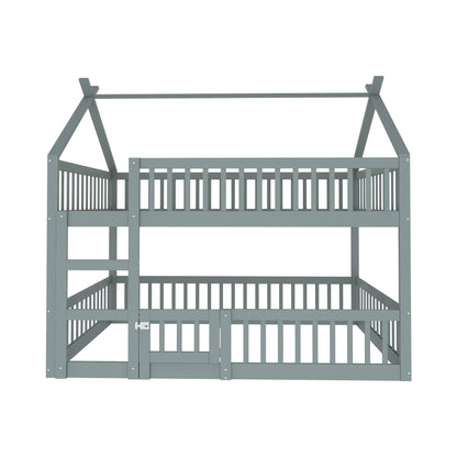 Lit mezzanine familial avec escalier de rangement Lilla Kids