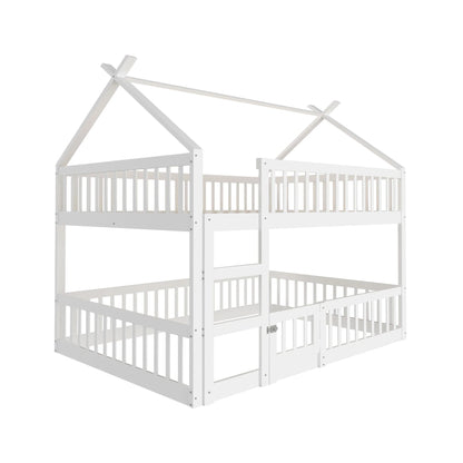 Lit mezzanine familial avec escalier de rangement Lilla Kids