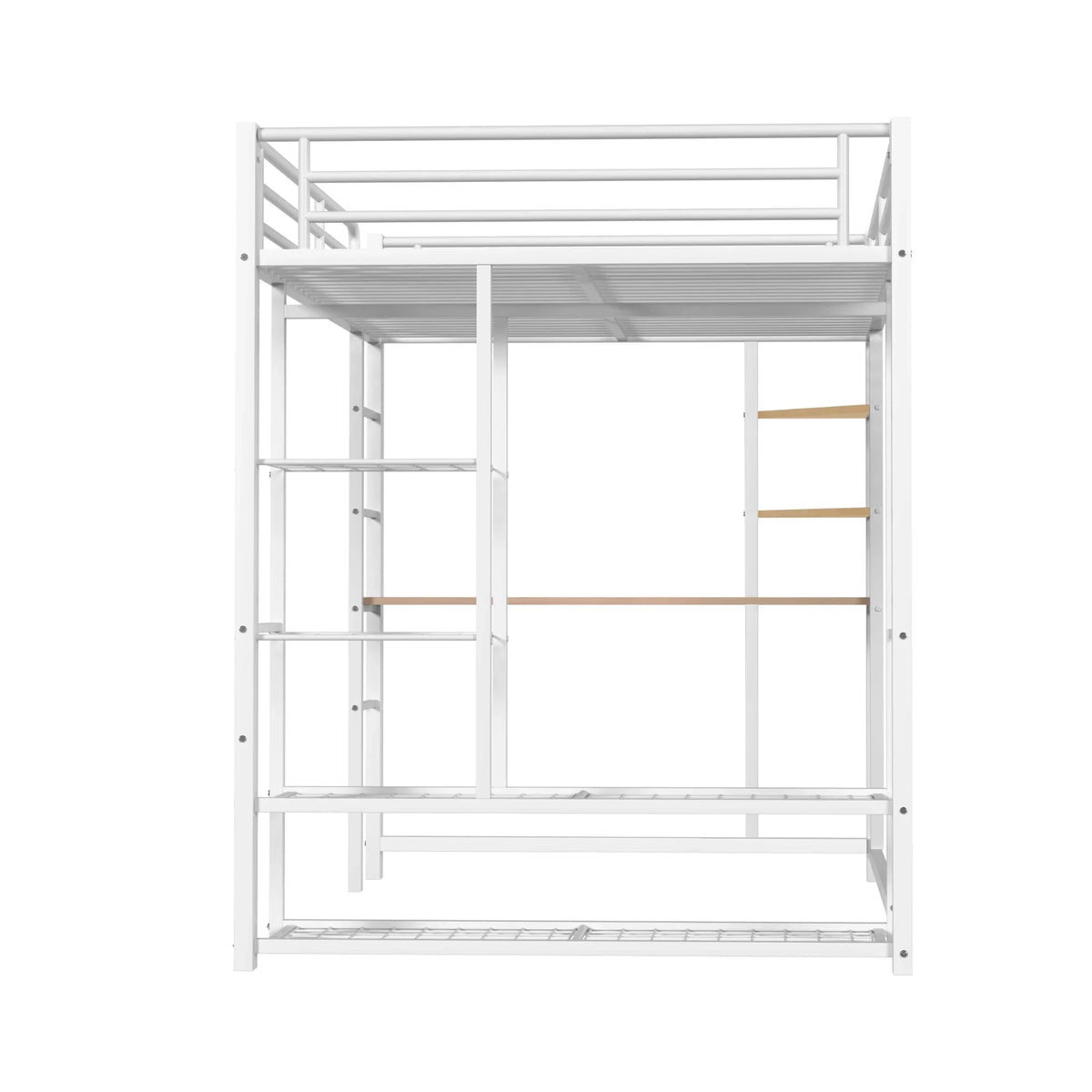 Lit mezzanine métal avec bureau et commode Lilla Kids