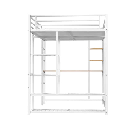 Lit mezzanine métal avec bureau et commode Lilla Kids
