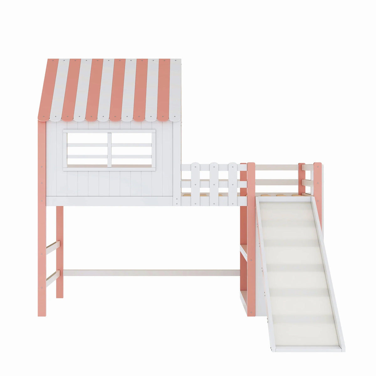 Lit mezzanine toboggan toit multi-rangement 90x200 Lilla Kids