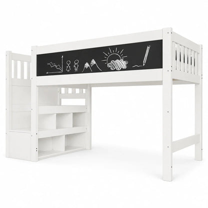 Lit superposé avec tableau blanc intégré 90x200 Lilla Kids