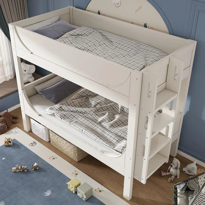 Lit superposé séparable forme luge étagère 90x200 Lilla Kids