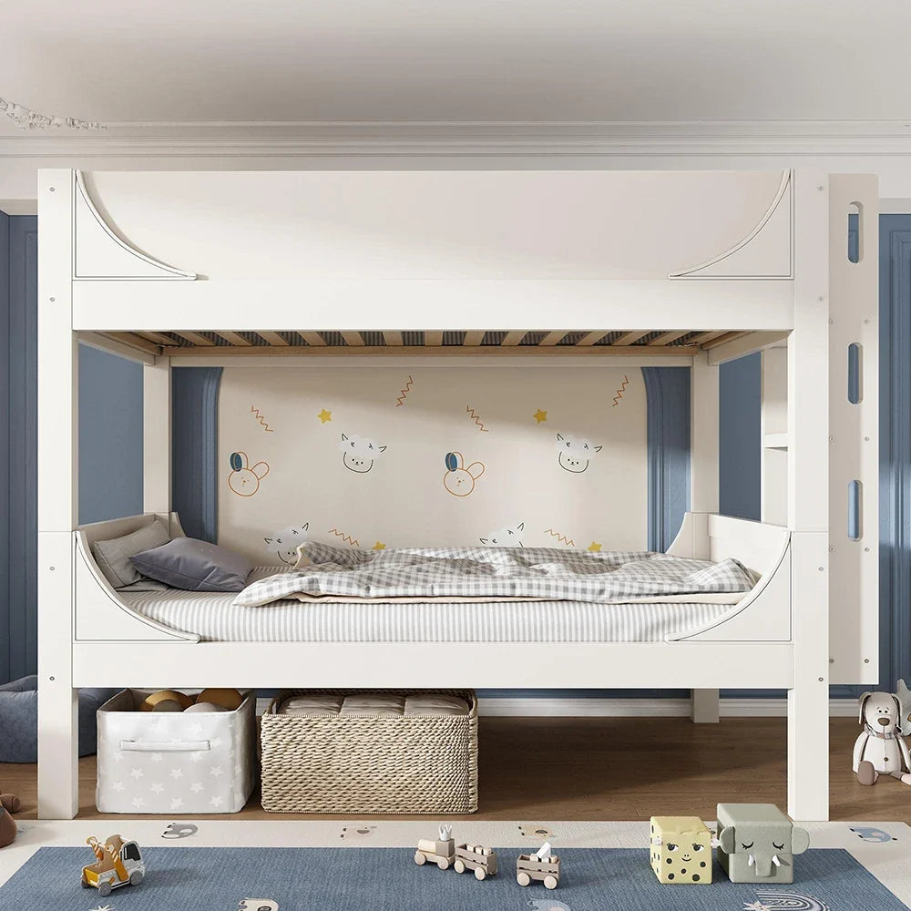Lit superposé séparable forme luge étagère 90x200 Lilla Kids