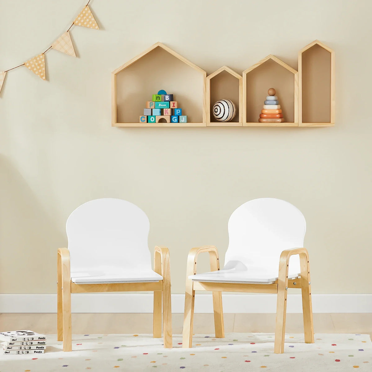 Lot de 2 chaises enfant réglables à accoudoirs Lilla Kids
