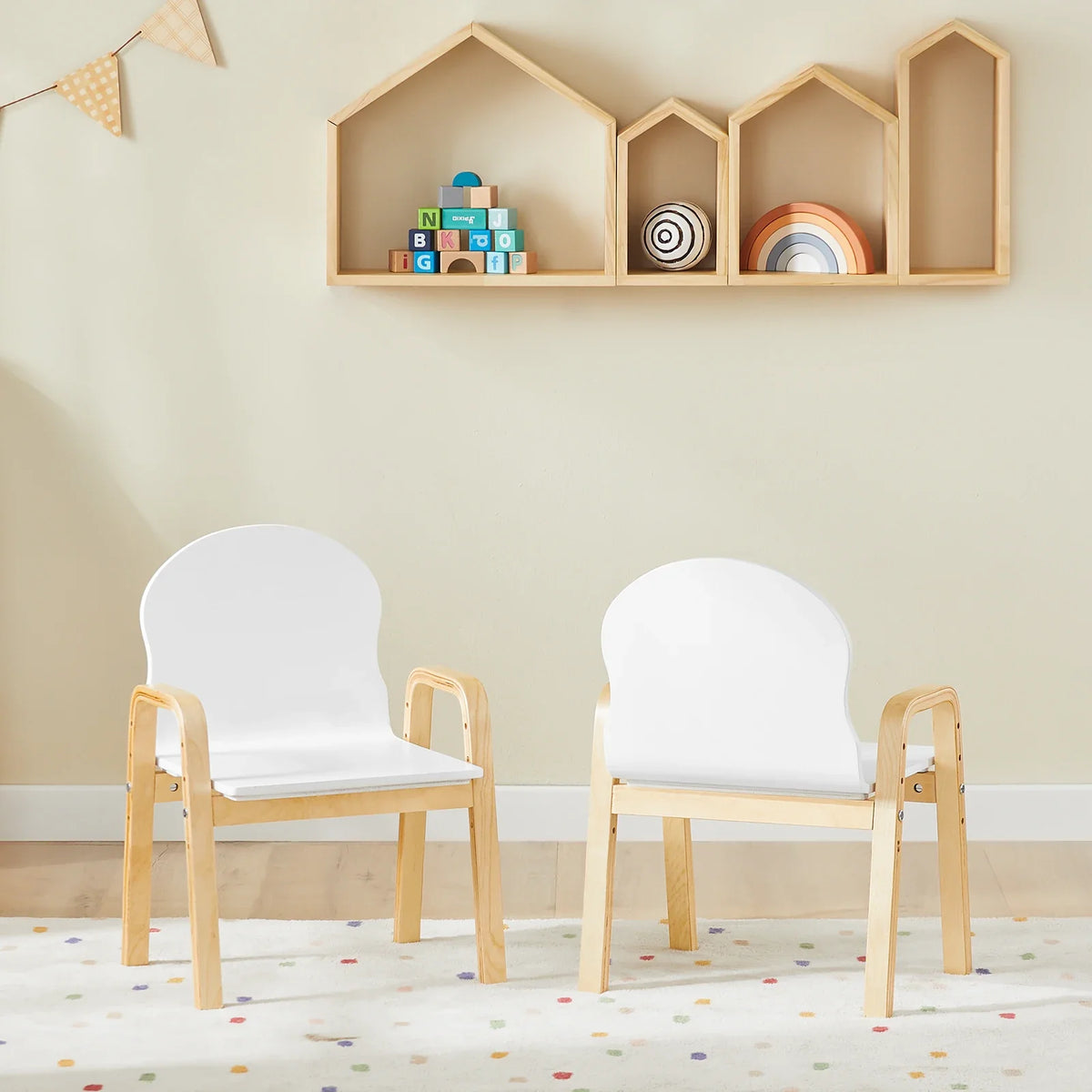Lot de 2 chaises enfant réglables à accoudoirs Lilla Kids