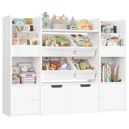 Meuble à jouets 4 bacs 13 niveaux 126cm Lilla Kids
