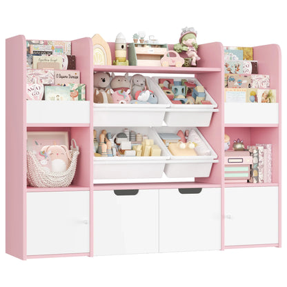 Meuble à jouets 4 bacs 13 niveaux 126cm Lilla Kids