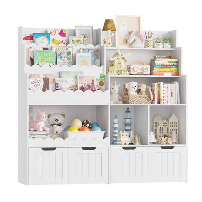 Meuble à jouets 4 tiroirs 6 cases 40x120 Lilla Kids