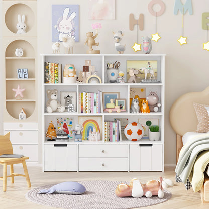 Meuble à jouets 4 tiroirs 7 cases à roulettes Lilla Kids