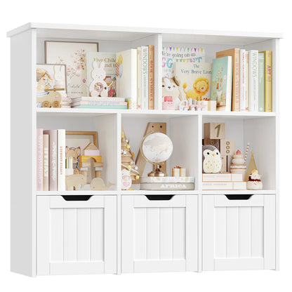Meuble à jouets enfant 3 tiroirs et 6 étagères Lilla Kids