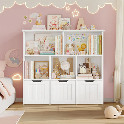 Meuble à jouets enfant 3 tiroirs et 6 étagères Lilla Kids