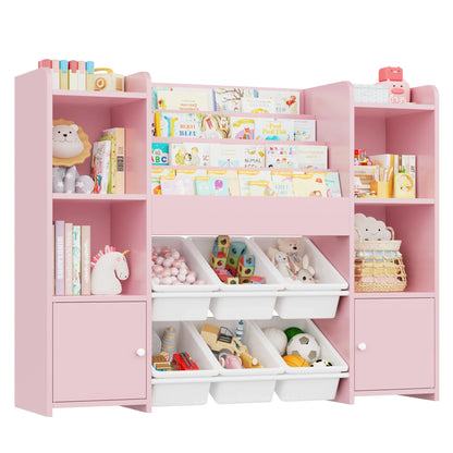 Meuble à jouets enfant 6 bacs 4 niveaux 119cm Lilla Kids