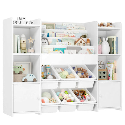 Meuble à jouets enfant 6 bacs 4 niveaux 119cm Lilla Kids