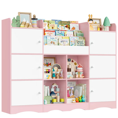 Meuble à jouets enfant 6 portes 6 cases 140cm Lilla Kids