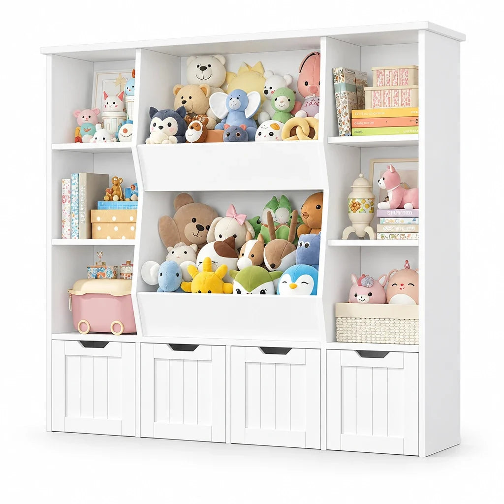 Meuble à jouets enfant 8 bacs 9 niveaux 118cm Lilla Kids