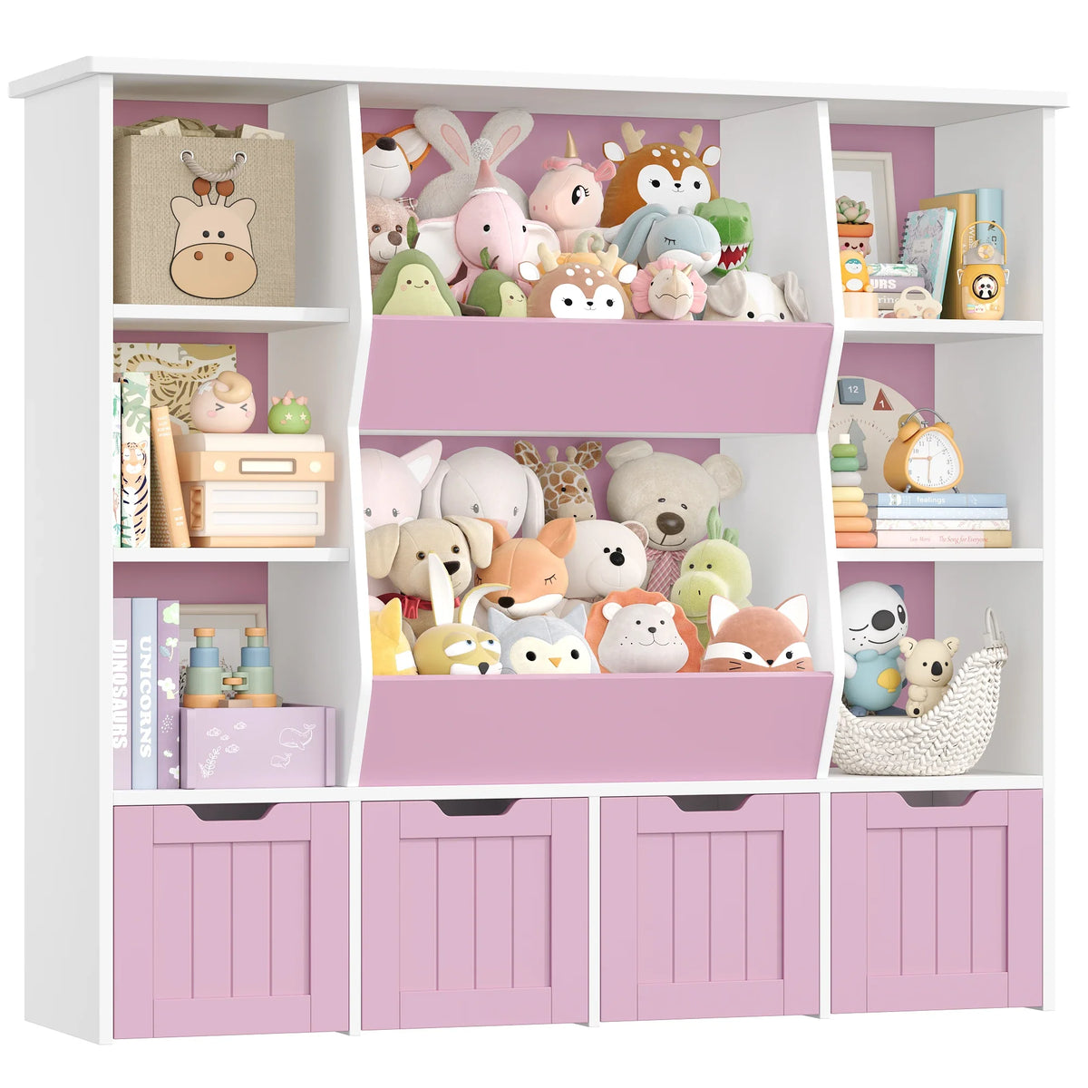 Meuble à jouets enfant 8 bacs 9 niveaux 118cm Lilla Kids