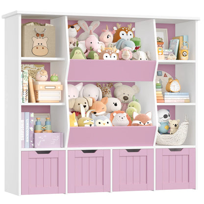 Meuble à jouets enfant 8 bacs 9 niveaux 118cm Lilla Kids