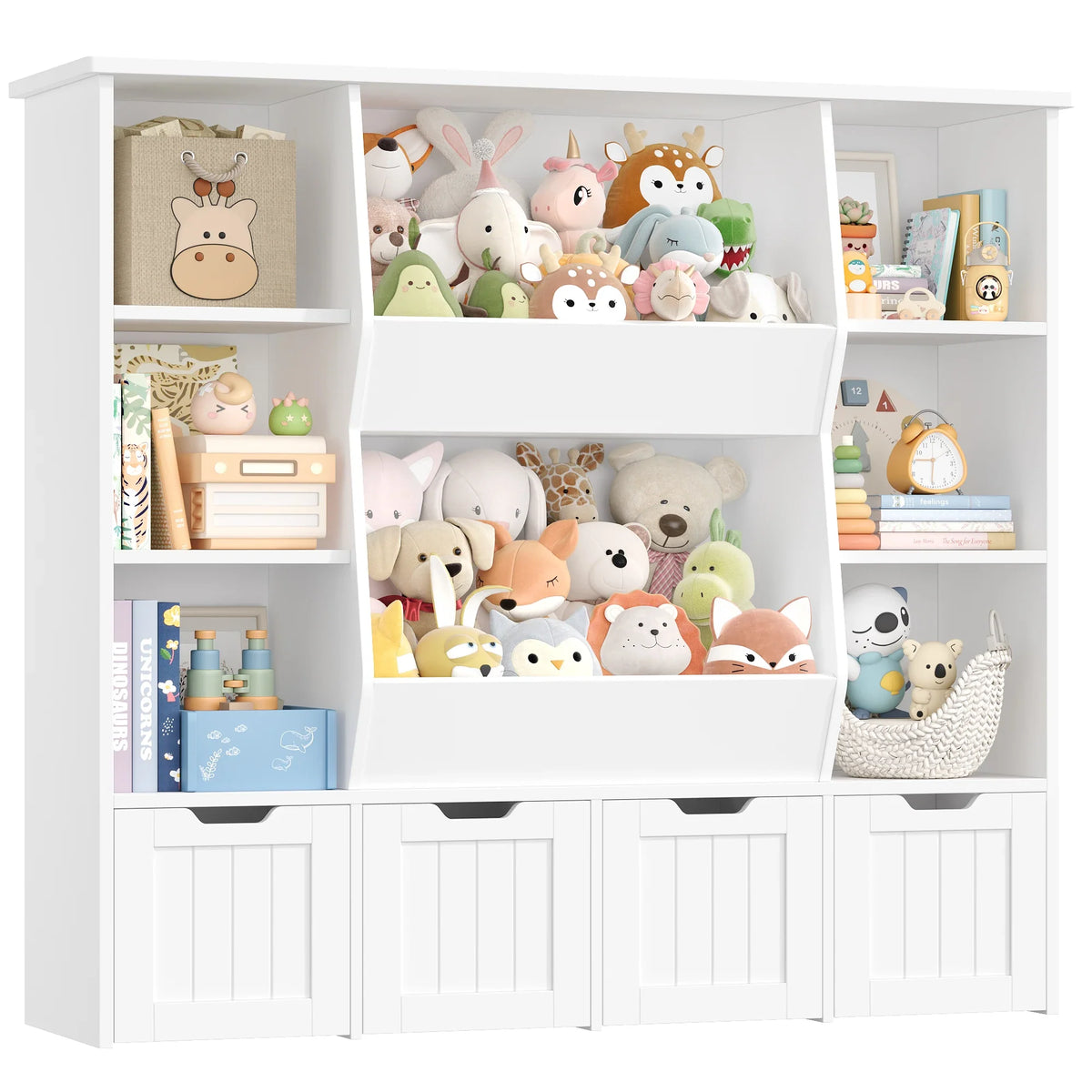 Meuble à jouets enfant 8 bacs 9 niveaux 118cm Lilla Kids