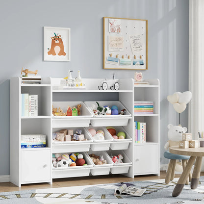 Meuble à jouets enfant 8 bacs amovibles colorés Lilla Kids