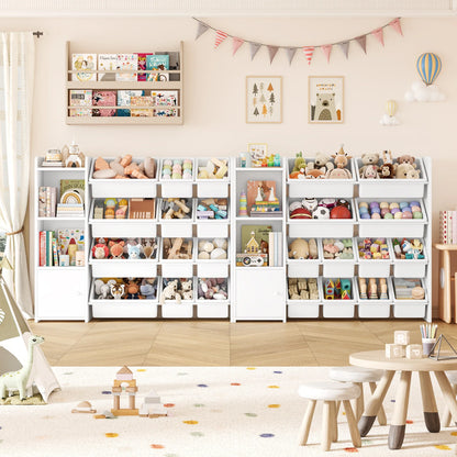 Meuble à jouets enfant 8 bacs et 4 étagères Lilla Kids
