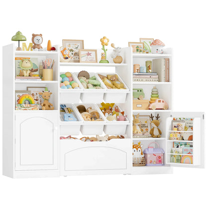 Meuble de rangement enfant 6 bacs et tiroir 140cm Lilla Kids