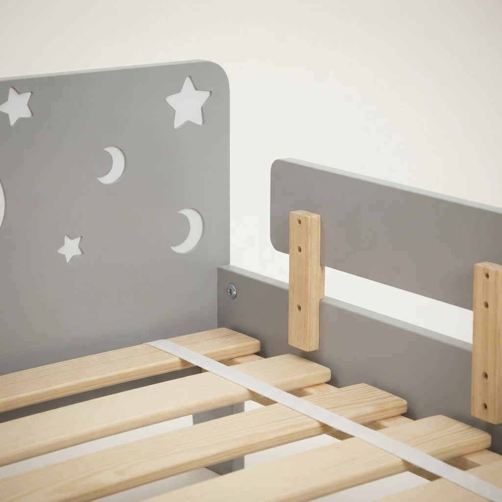 Lit Montessori Enfant Lune & Étoiles