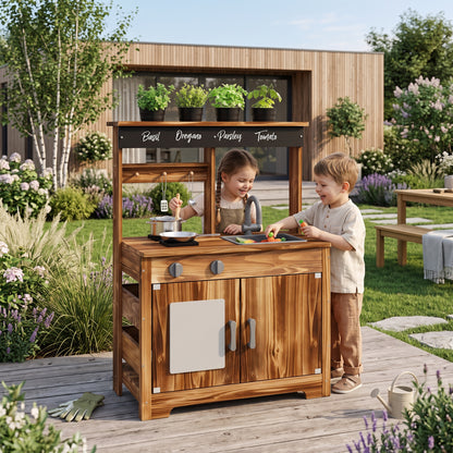 Cuisine Montessori en Bois avec Évier
