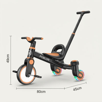 Tricycle Montessori à Poignée Parentale