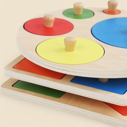 Puzzle Formes Géométriques et Couleurs Montessori