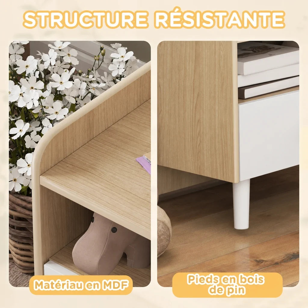 Table de chevet enfant avec tiroir en bois Lilla Kids