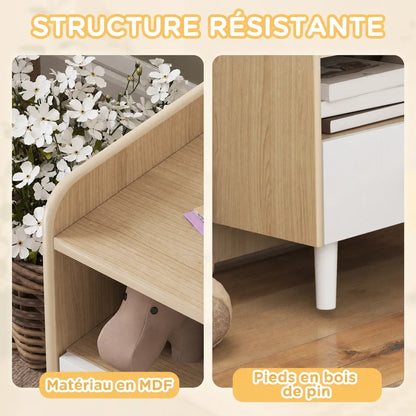 Table de chevet enfant avec tiroir en bois Lilla Kids