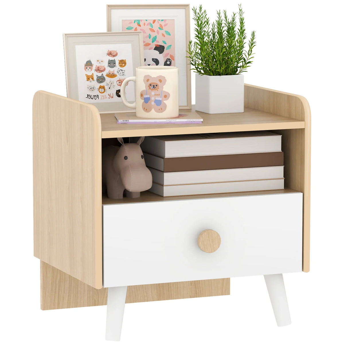 Table de chevet enfant avec tiroir en bois Lilla Kids