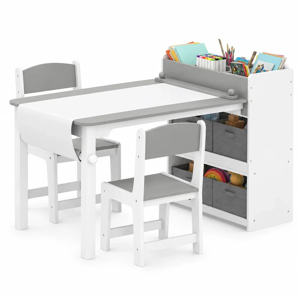 Table enfant avec 2 chaises et tiroir Lilla Kids