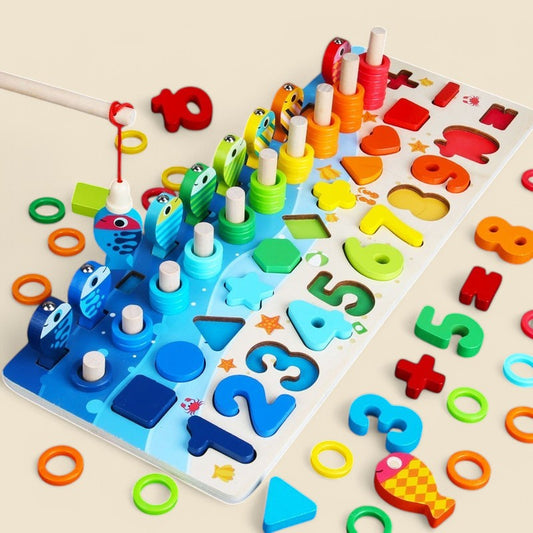Jeu de Pêche et Formes Montessori