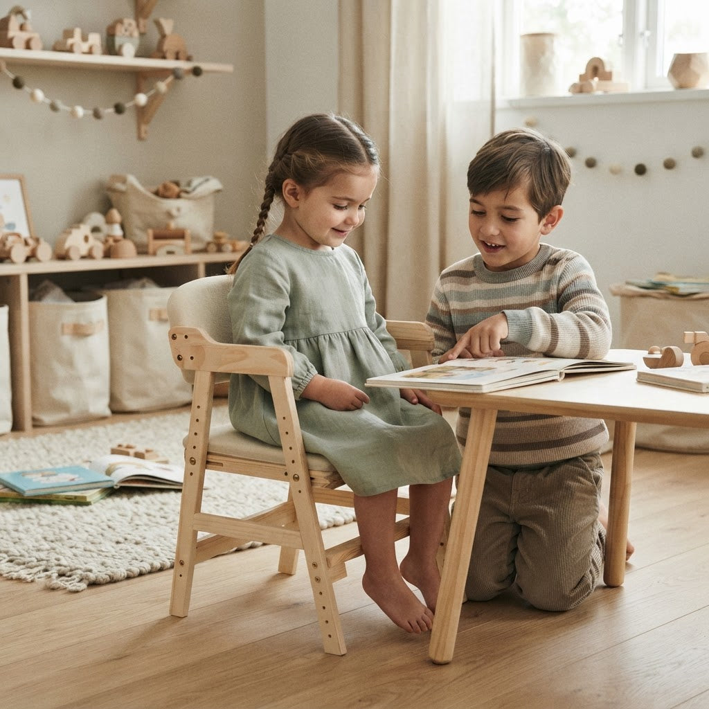 Chaise Haute Montessori en Bois