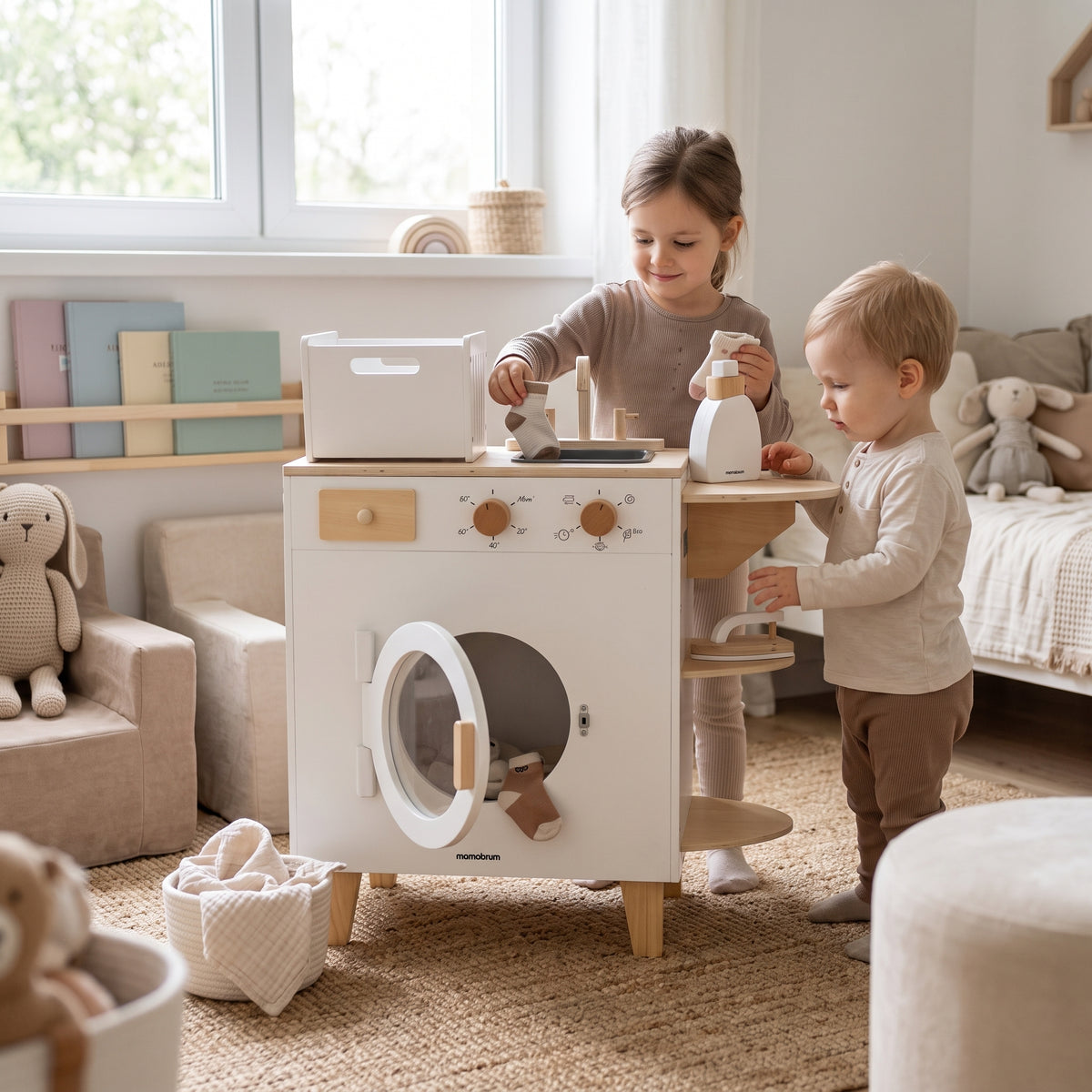 Lave-Linge Montessori en Bois