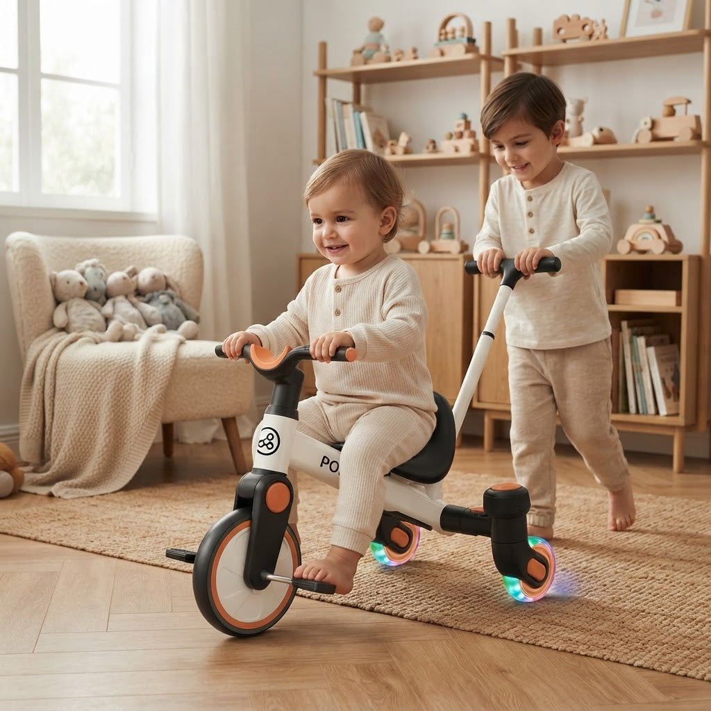Tricycle Montessori à Poignée Parentale