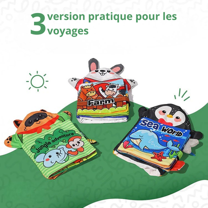 Livre en tissu pour bébé Montessori