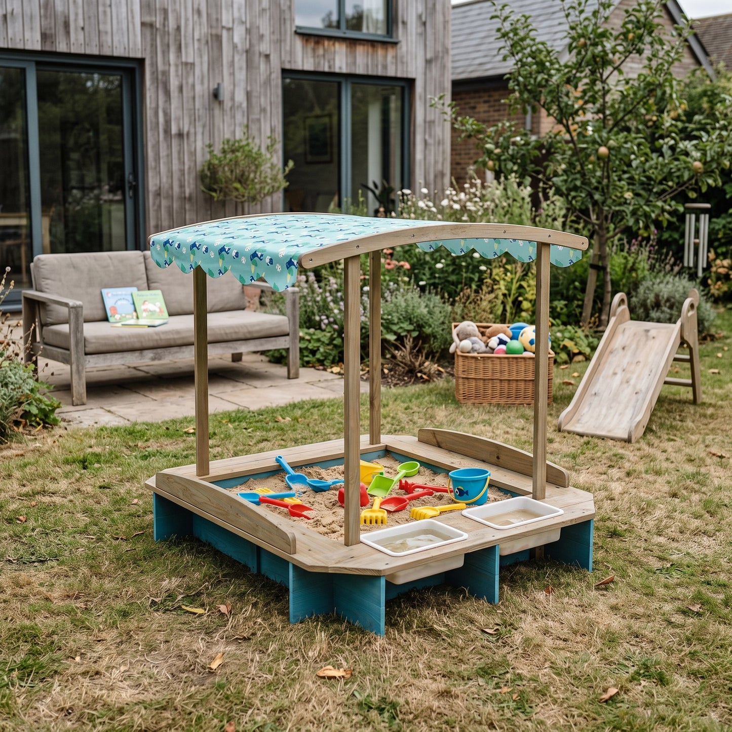 Bac à sable Montessori avec toit