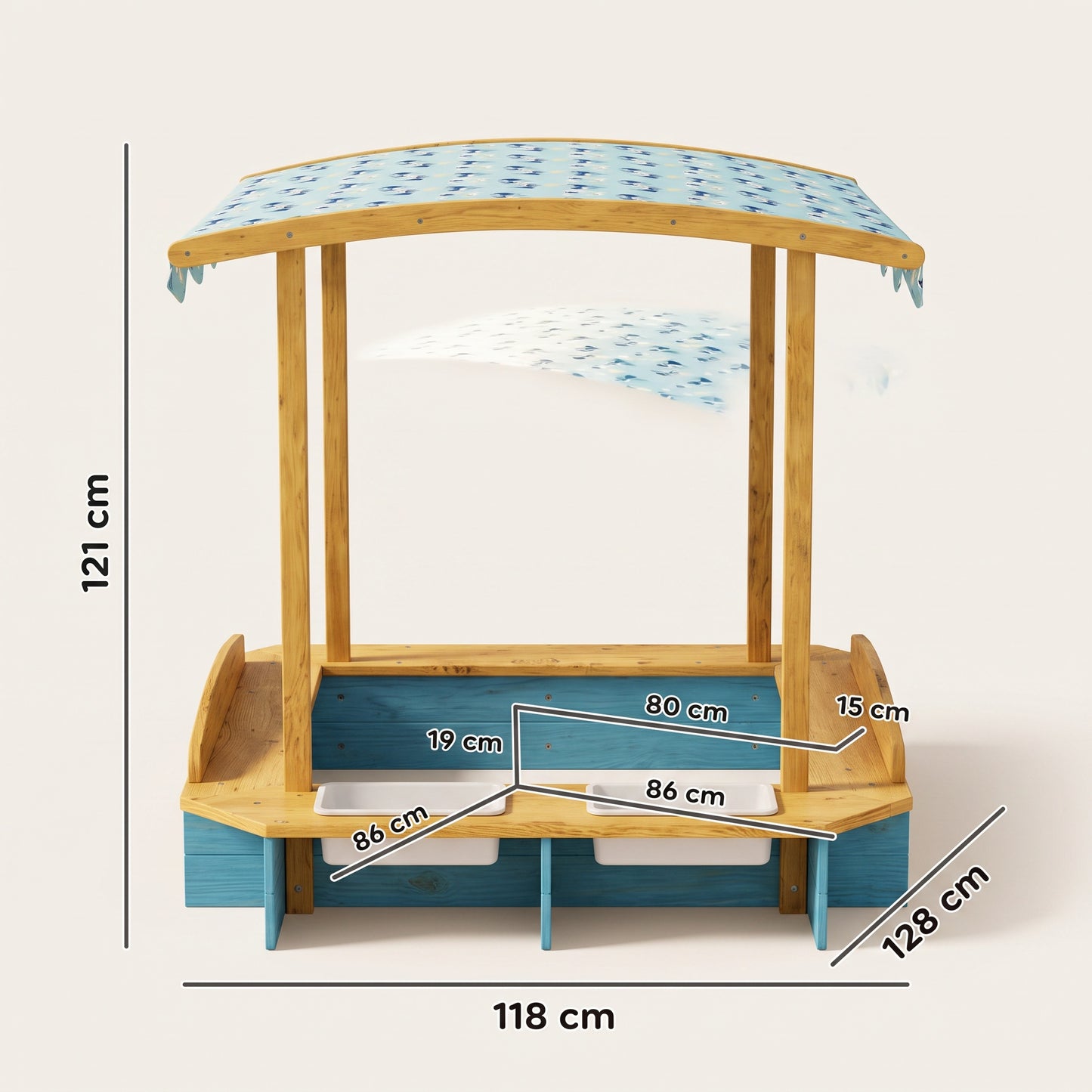 Bac à sable Montessori avec toit