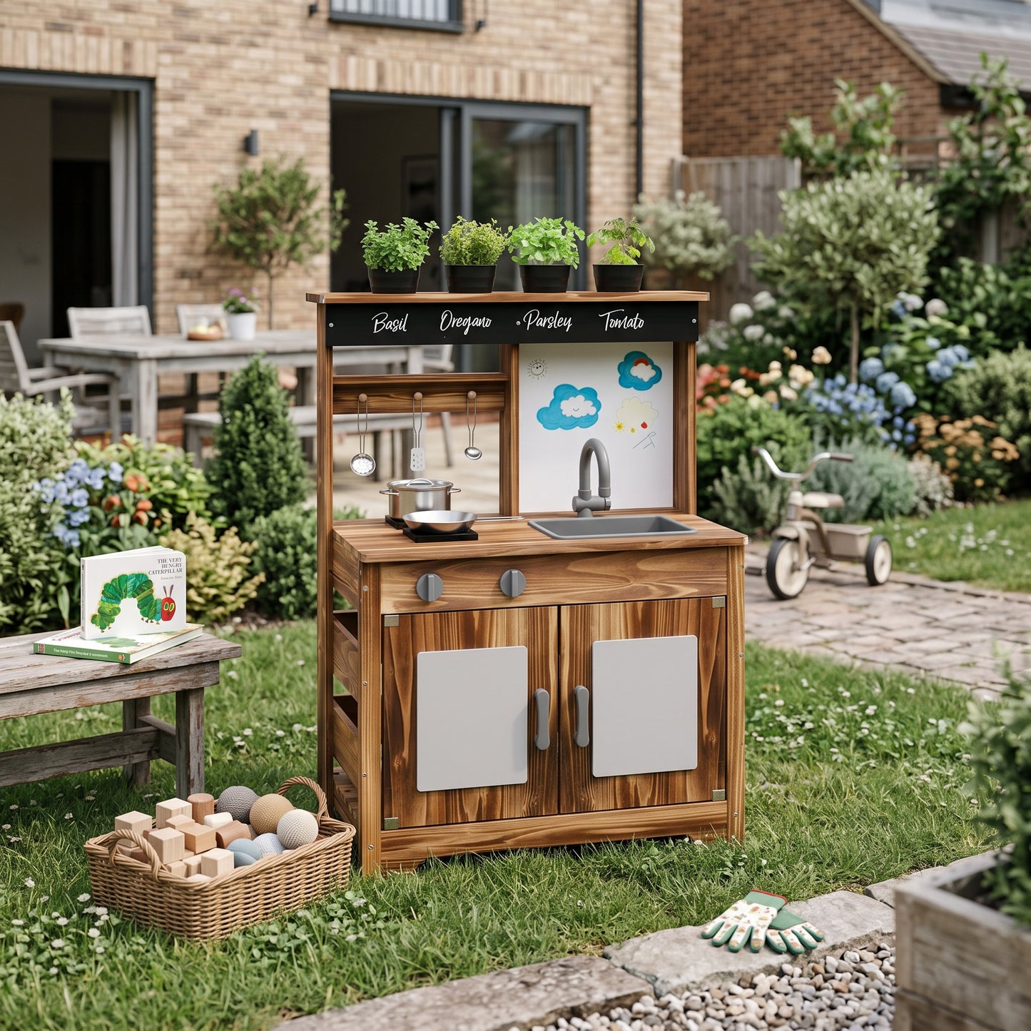 Cuisine Montessori en Bois avec Évier