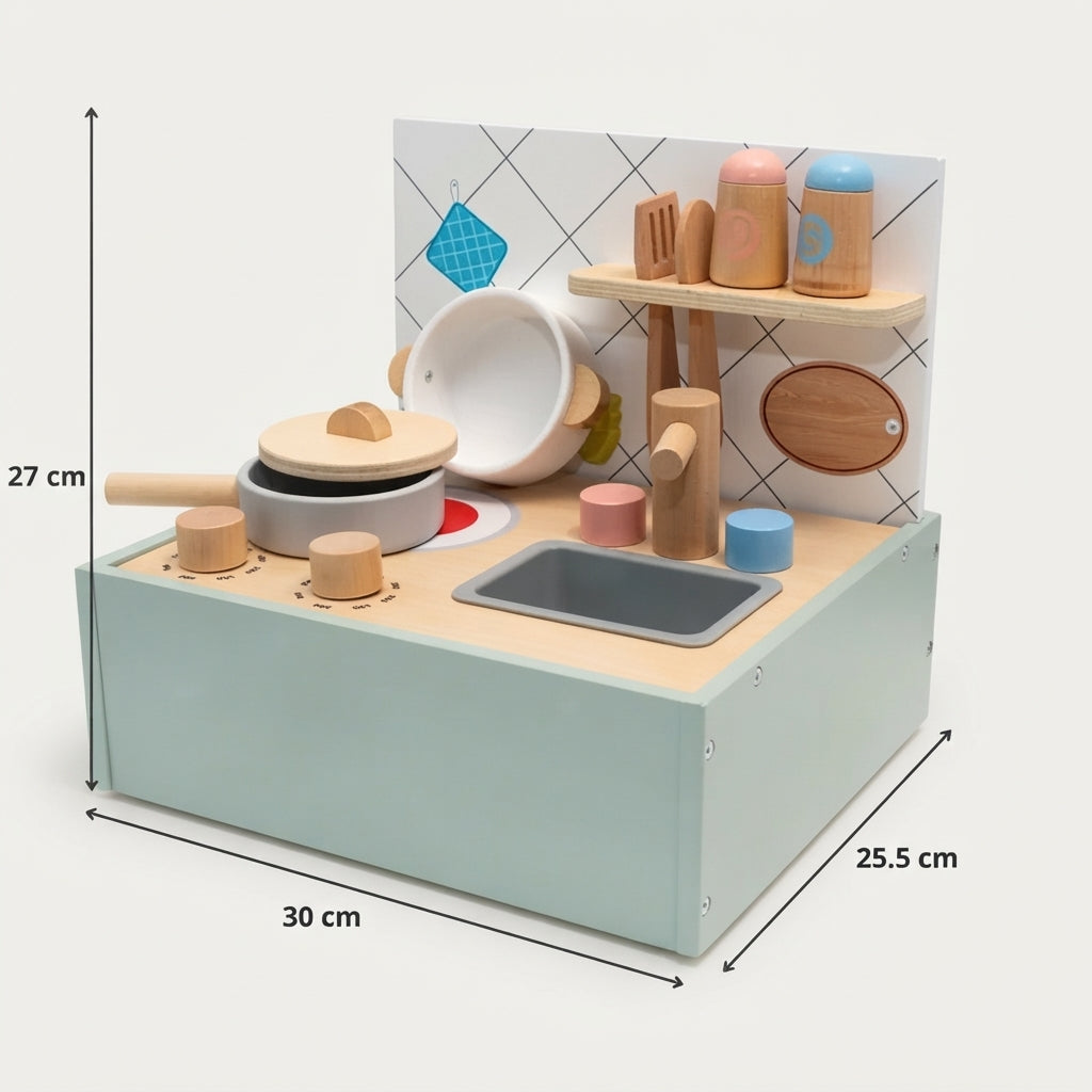 Cuisine Montessori en Bois avec Accessoires